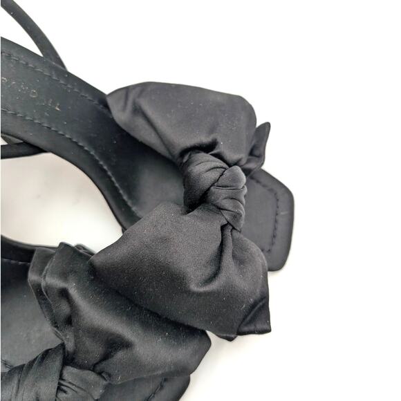 Loeffler Randall Marlena Ankle Strap Heel Sandal Women's Black Size US7B EU37.5 - Picture 5 of 12